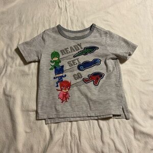 Gray Kids T-Shirt with Cartoon Characters